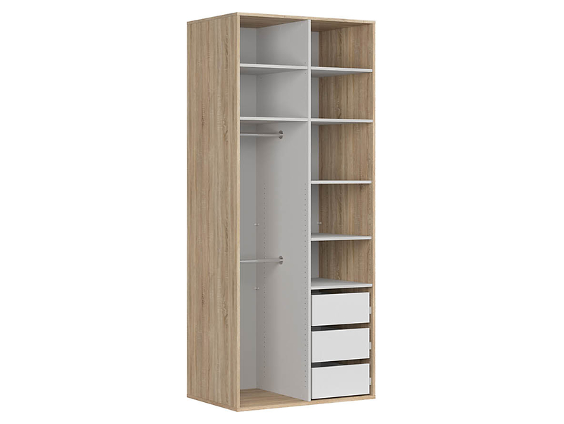 Szafa dwudrzwiowa Flex 100 cm z lustrem dąb sonoma