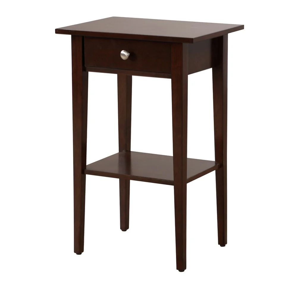 Wood Nightstand with Drawer