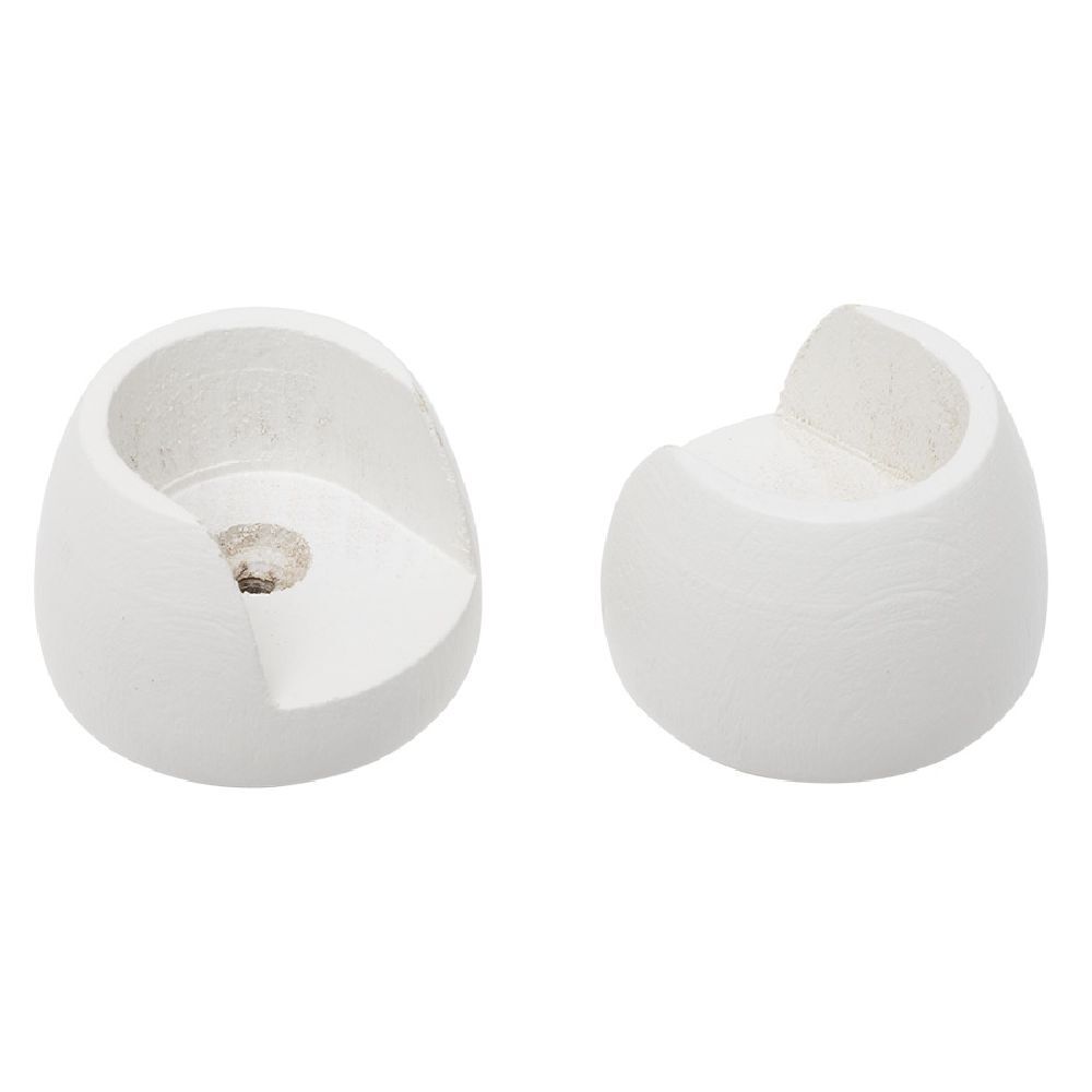 Support pour tringle naissance en bois Blanc Ø20mm x2
