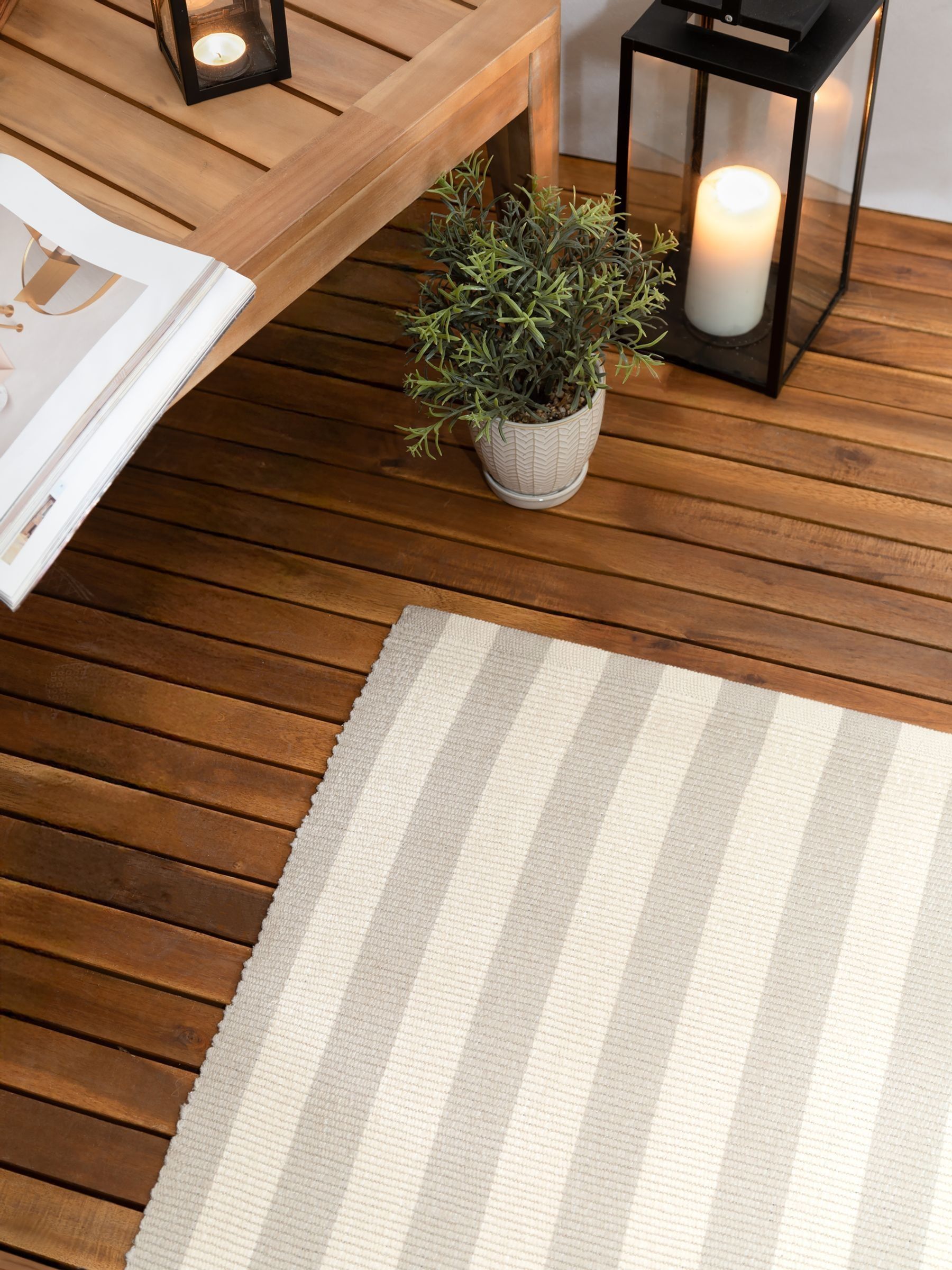 Yard Natural Hayle Stripe Outdoor Rug