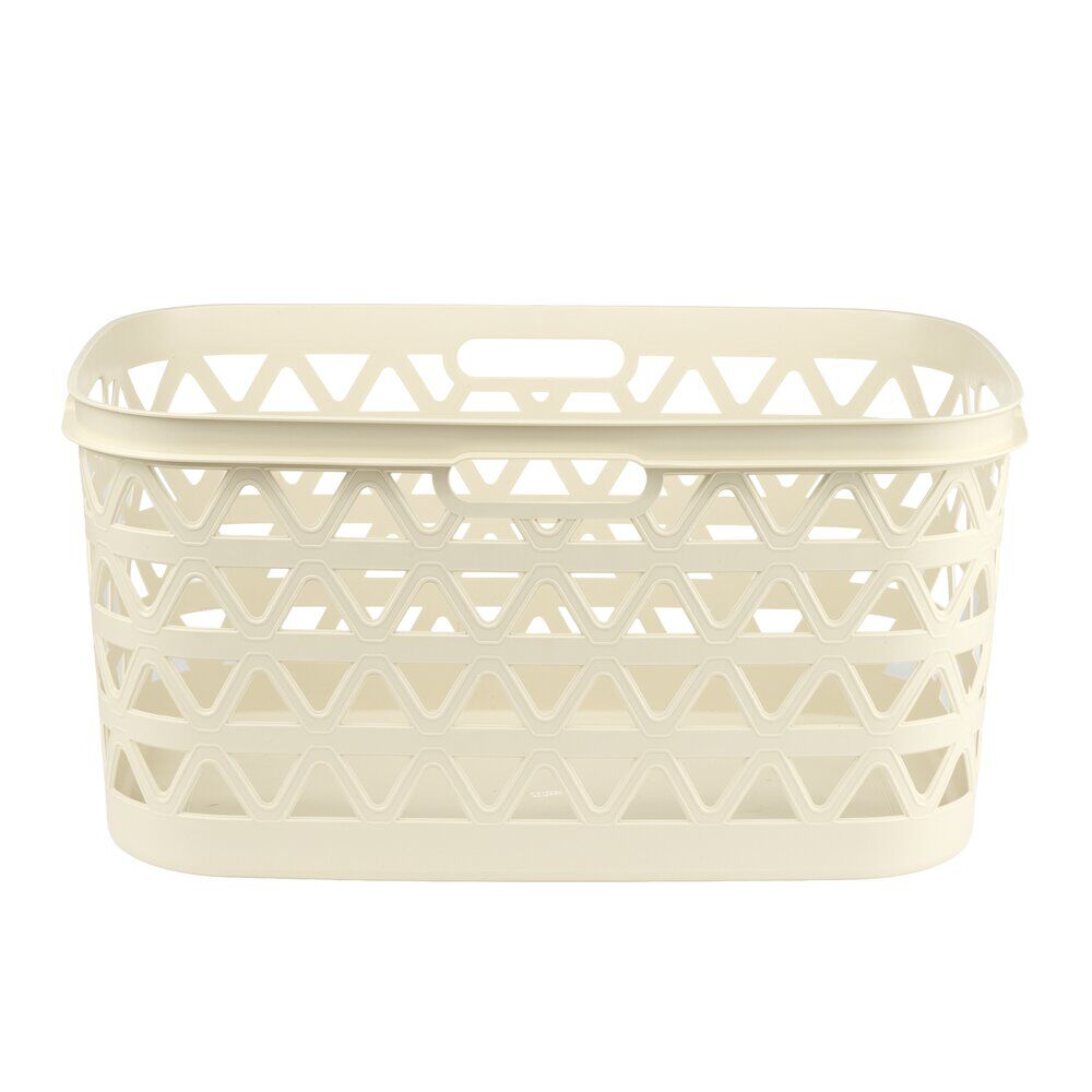 Panière à linge Oceanna plastique blanc 45L