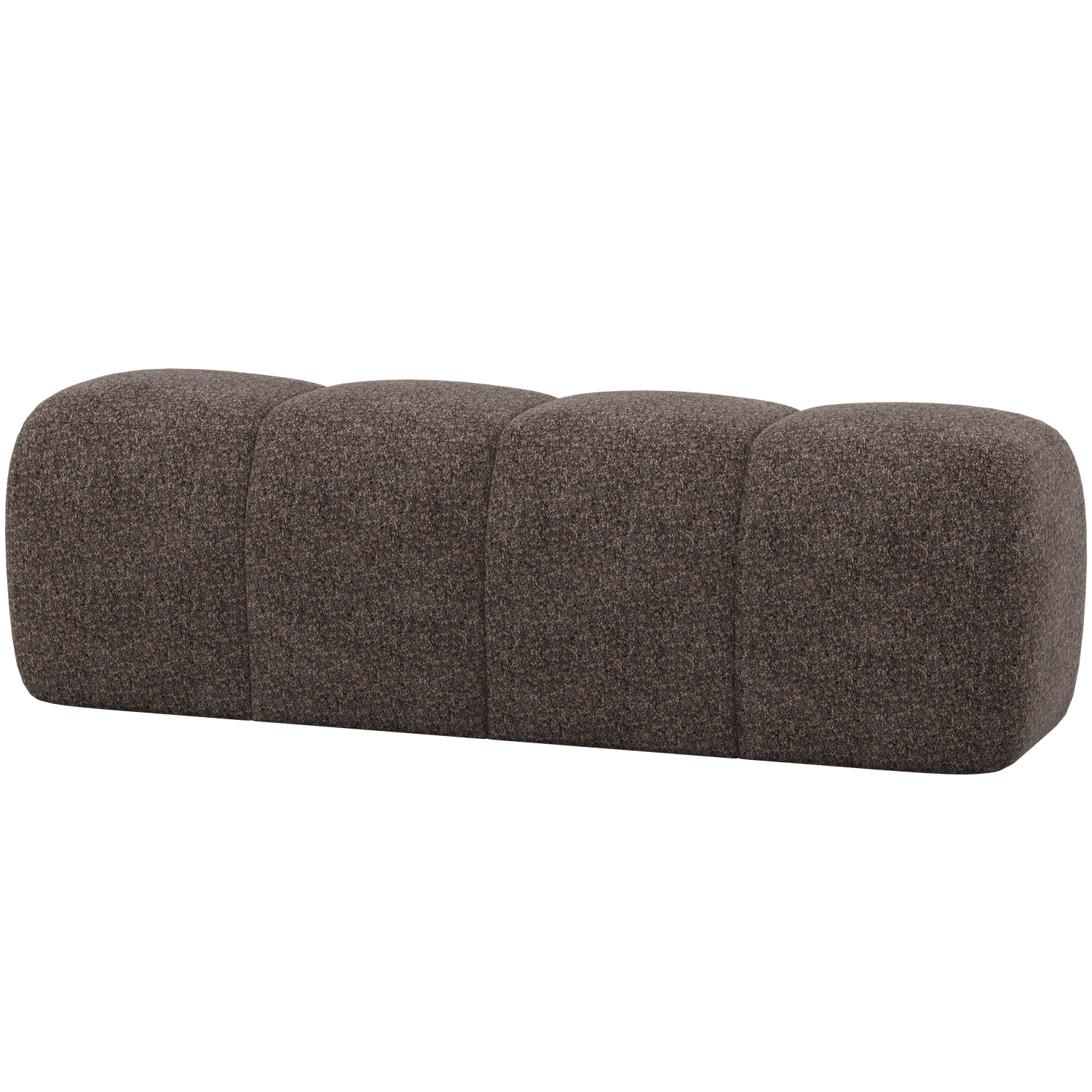 WOOOD eetbankje 164 cm Mojo - Wollig - Bruin - 49x164x45