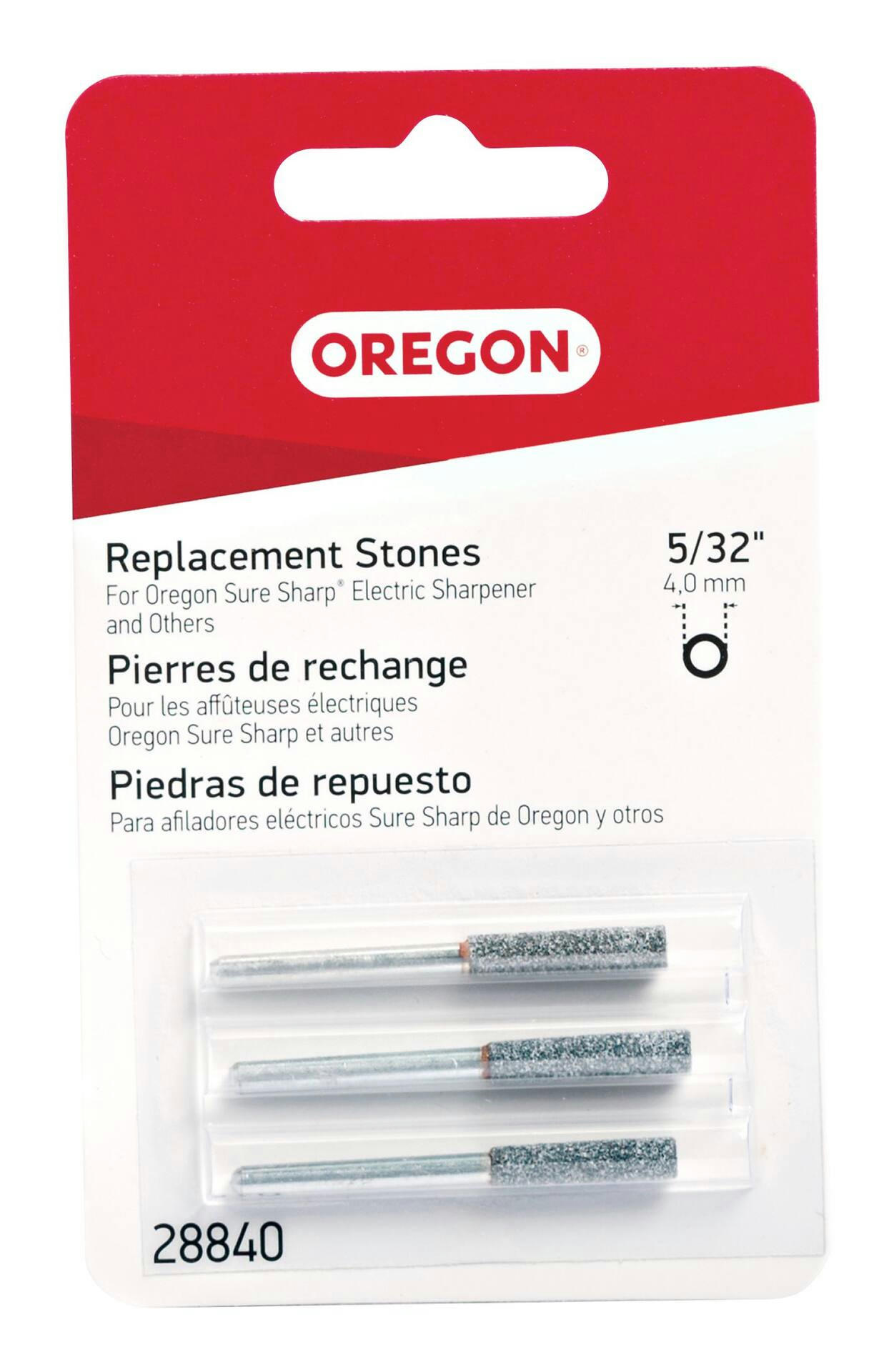 Oregon 28840 Replacement Chainsaw Sharpener Stone, 3-pk, 5/32-in
