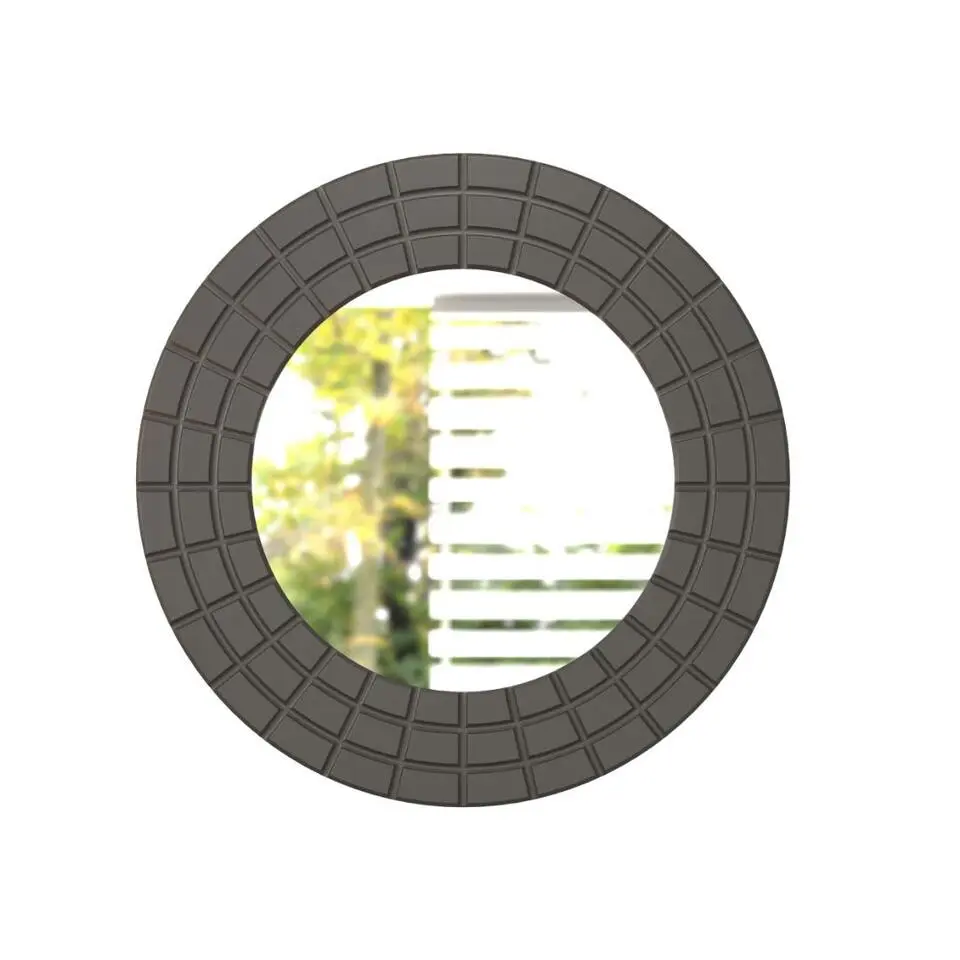 Hioshop Fusion spiegel rond brons decor