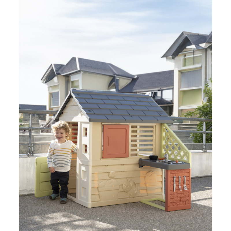 Maisonnette pour enfant Nature et cuisine d'été 1,45 x 1,1 x 1,27 m SMOBY