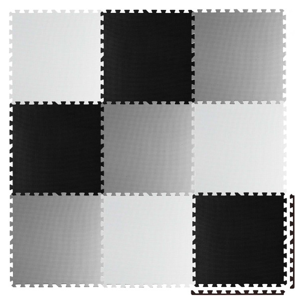 Duża mata piankowa puzzle piankowe 180x180cm 9szt Ricokids szachownica