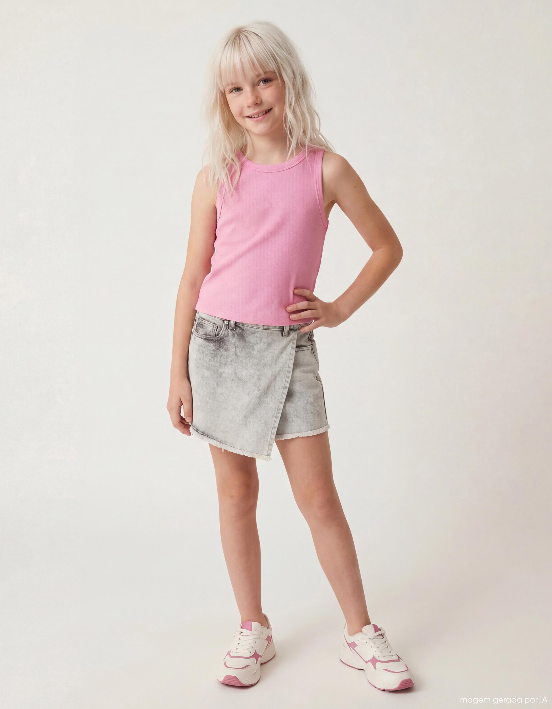 Top, Menina, Rosa