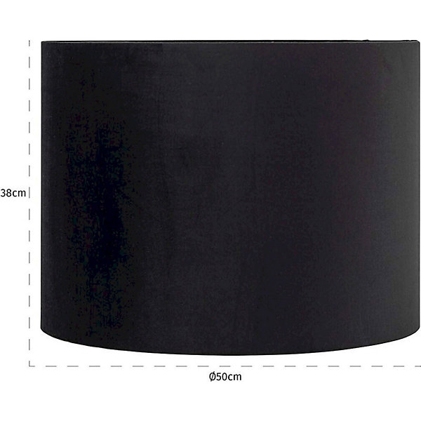 abat jour cylindrique noir intérieur blanc pour salon moderne 50,00 x 50,00 x 38,00 cm noir profond intérieur blanc