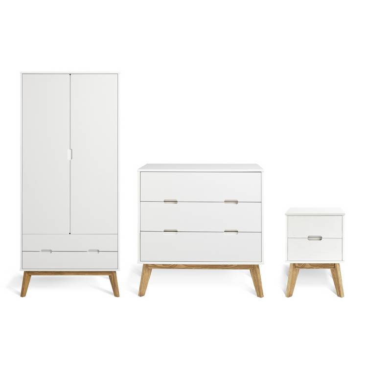 Habitat Pimlico 3 Piece 2 Door Wardrobe Set - White