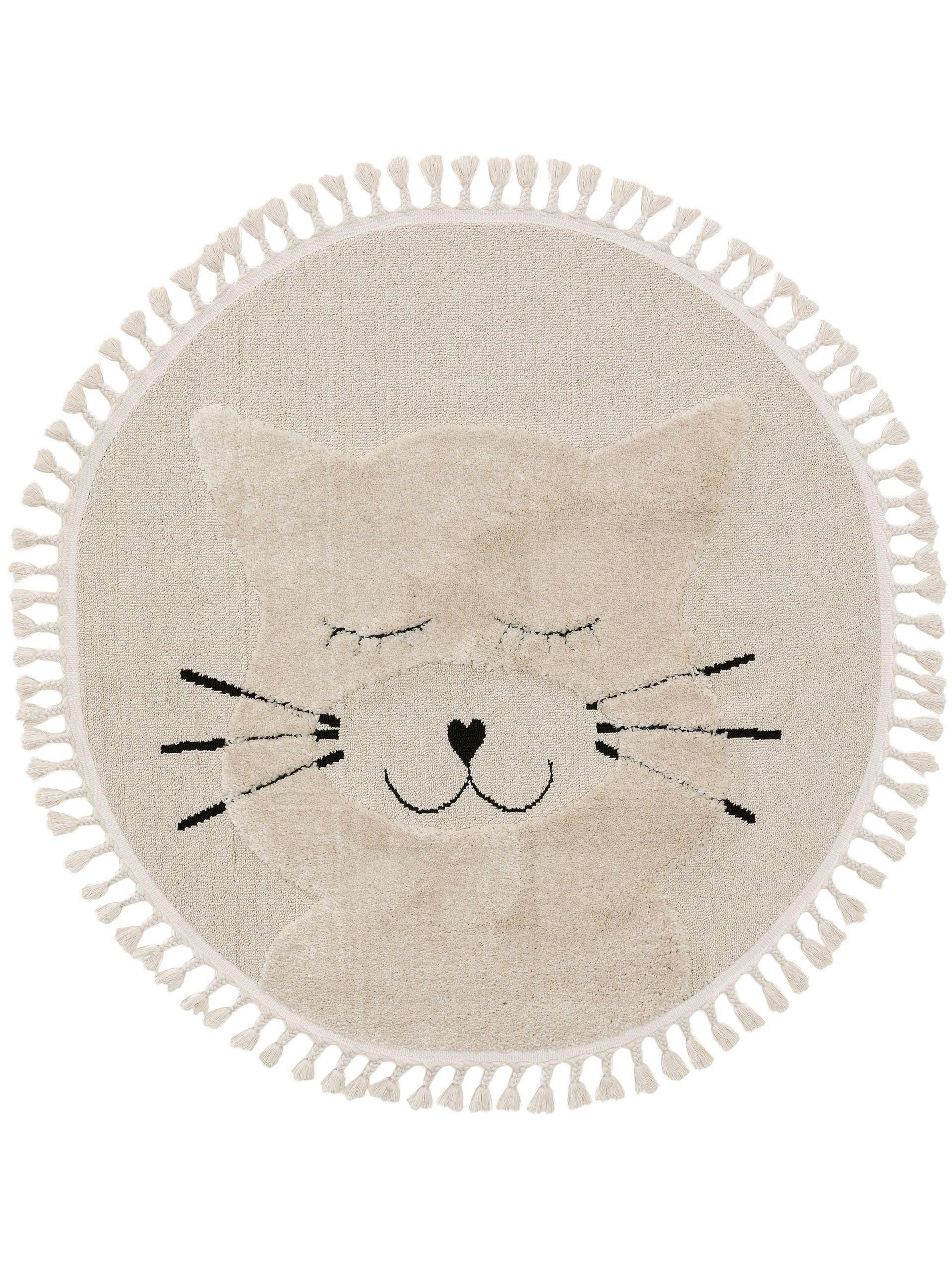 MOMO - Tapis enfant crème D 120 rond