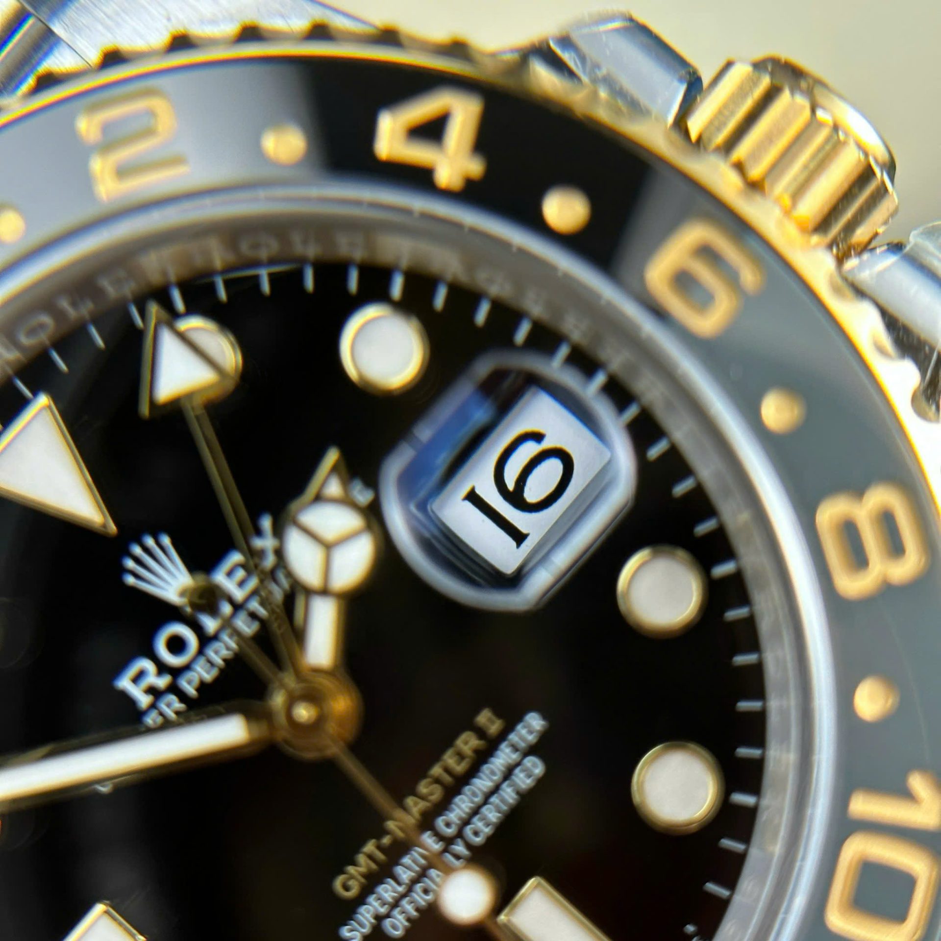 Rolex GMT-Master II 126713GRNR SS/YG Plated Black Dial 40mm Jub Super Clone