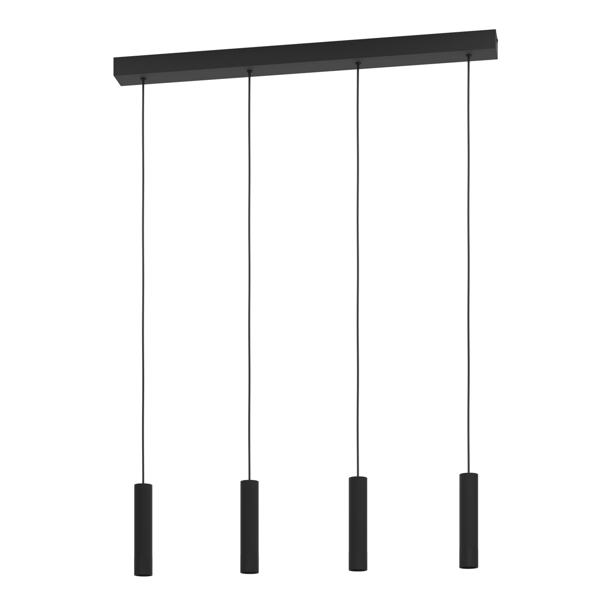 EGLO hanglamp Almudaina - led - 84 cm - zwart - dimbaar - staal