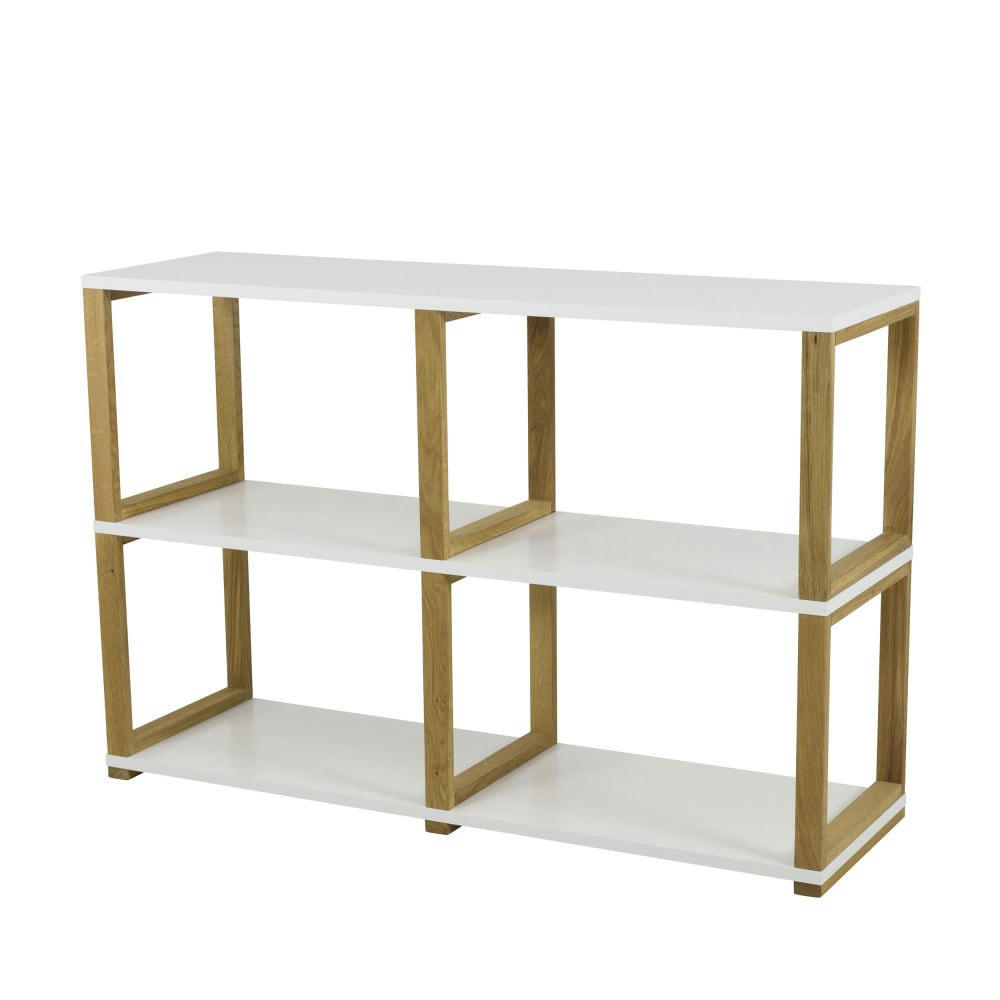 ART - Étagère en bois 4 niches blanc