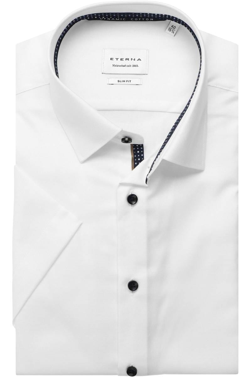 ETERNA Slim Fit Hemd weiss, Einfarbig