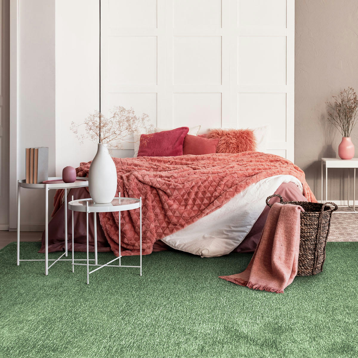 SOLANCE - Tapis lumineux vert bouteille 160x230