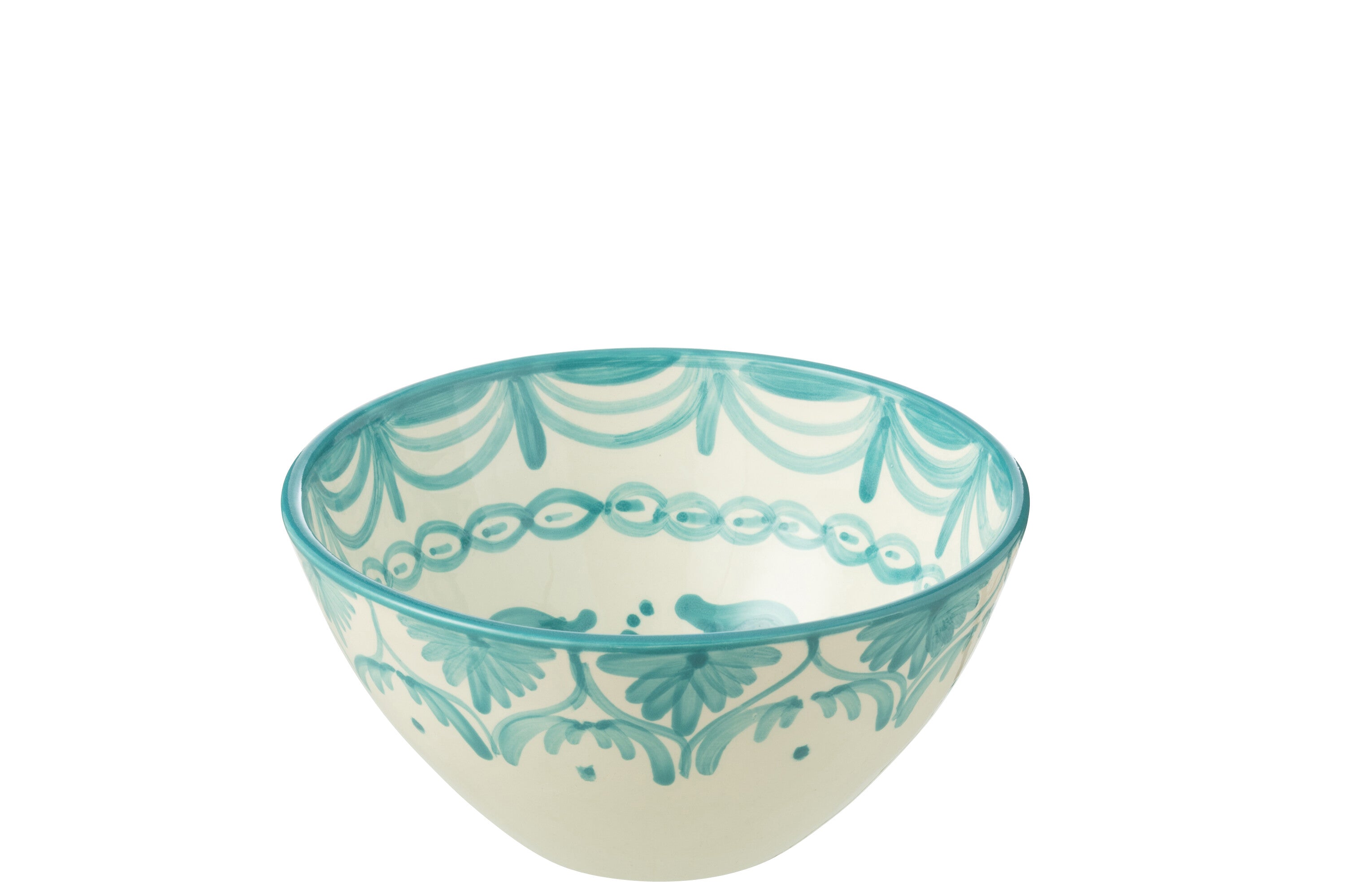 J-Line kom Granada High - keramiek - wit aqua - medium - Ø 2