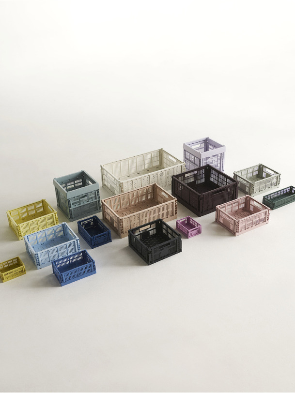 Set de 2 mini caisses crate warm grey - hay gris