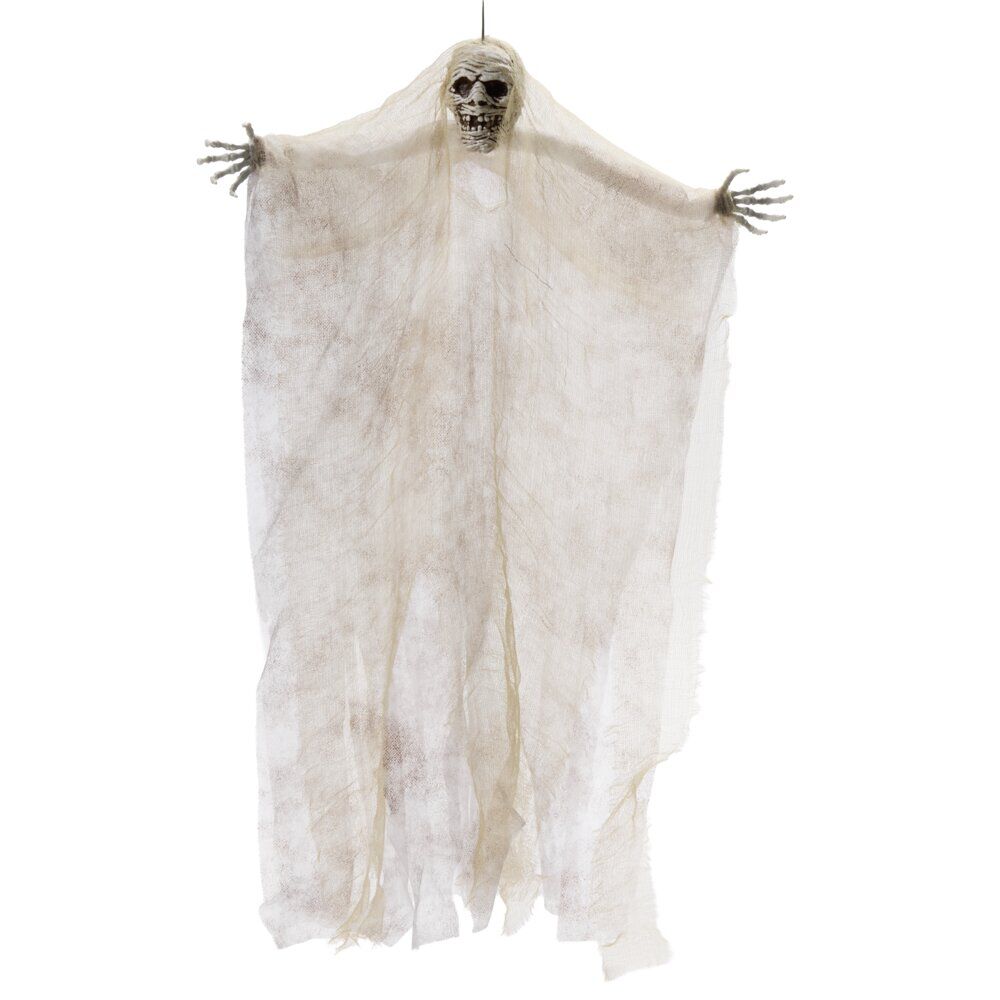 Décoration Halloween à suspendre fantôme squelette H66cm (2 modèles)