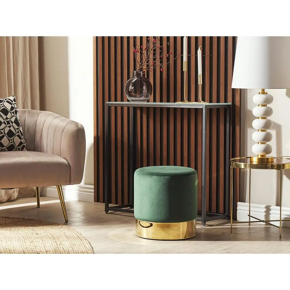 SOPHIA - Poef - Donkergroen - 39 cm - Fluweel