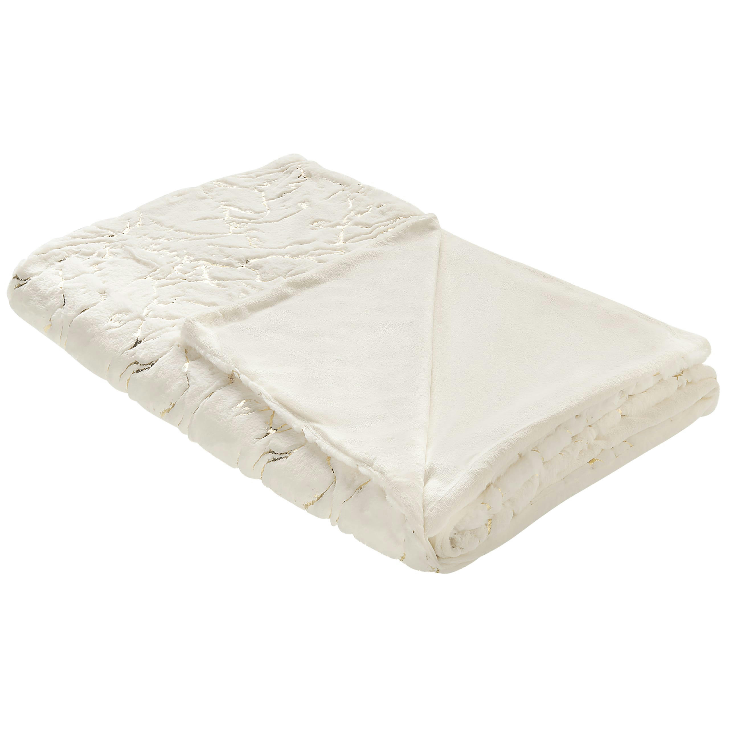GODAVARI - Couverture en polyester beige 180x130cm