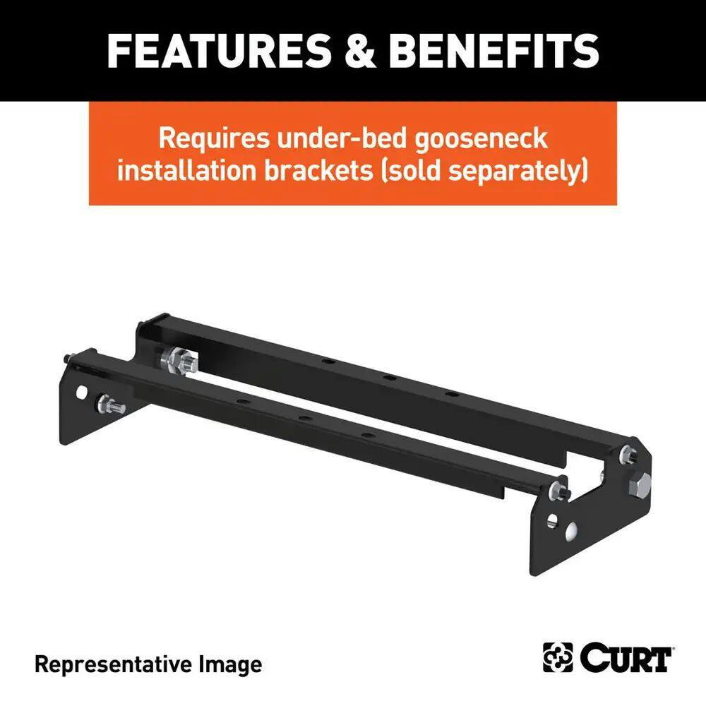 CURT Over-Bed Flat Plate Gooseneck Hitch