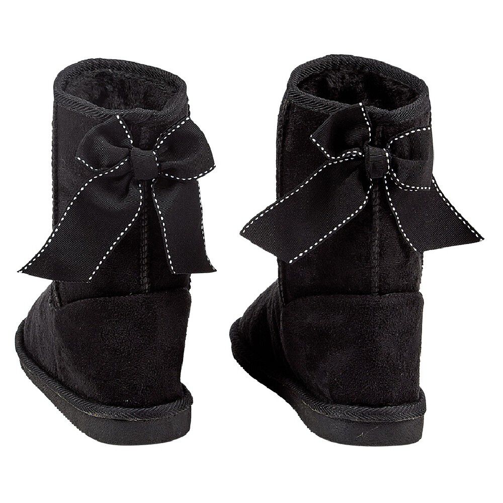 Botte pour enfant fourrée avec un noeud noir brodé à l'arrière T30/31