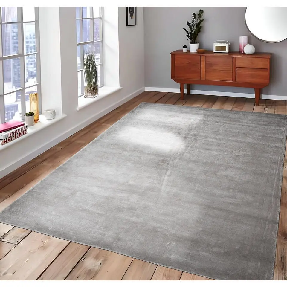 Dutch Lifestyle - Viscose - Vloerkleed - 195x300cm - Grijs