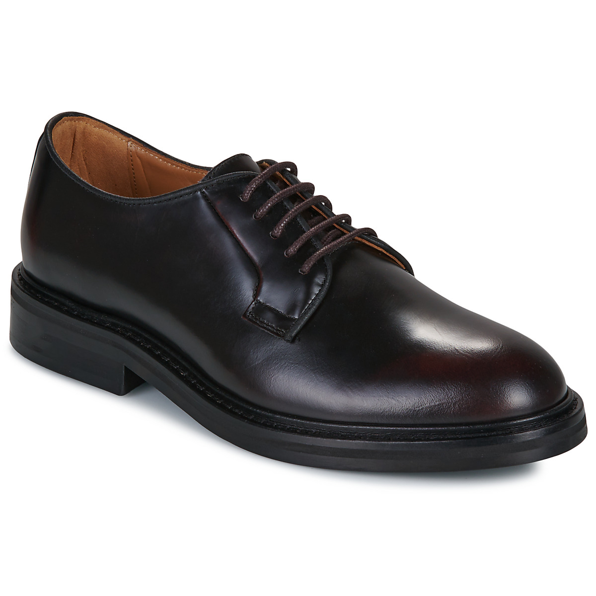 Selected - SLHCARTER LEATHER BLUCHER - Brown