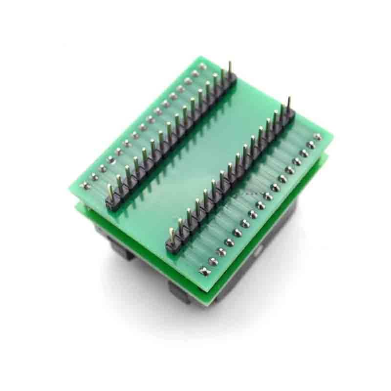 2PCS TQFP32 QFP32 to DIP32 Ic Programmer Chip Test Socket Burning Seat Integrated Circuits 0.8 Pin Pitch Flip Programming
