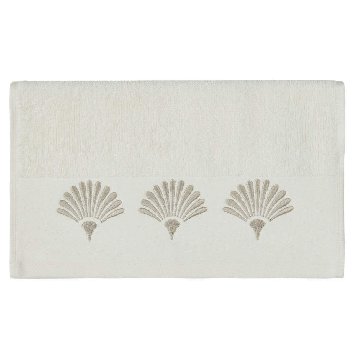 ALTA - Lot de 3 serviettes invité Ecru 30x50 cm