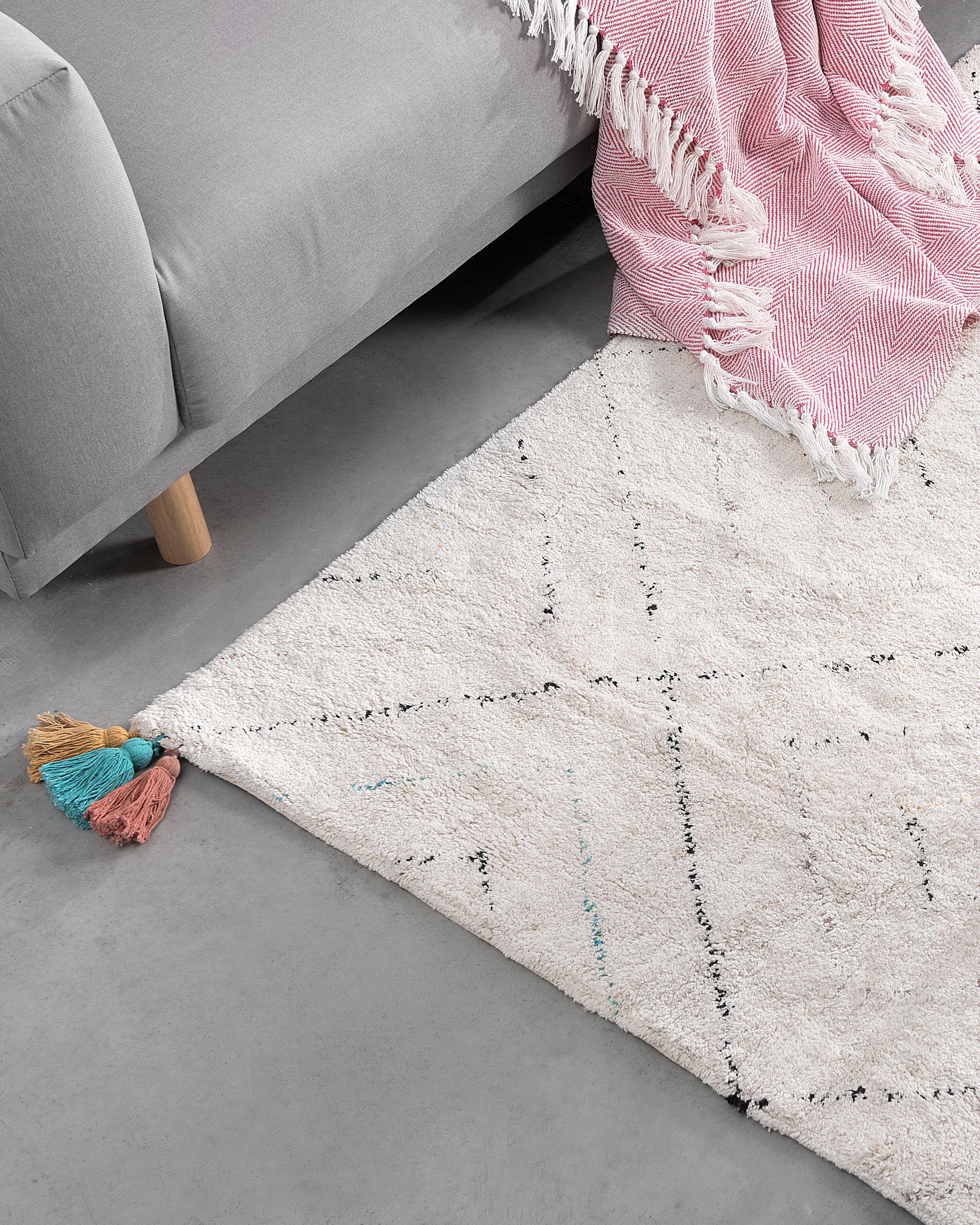 Rug KARTAL White 140 x 200 cm Cotton