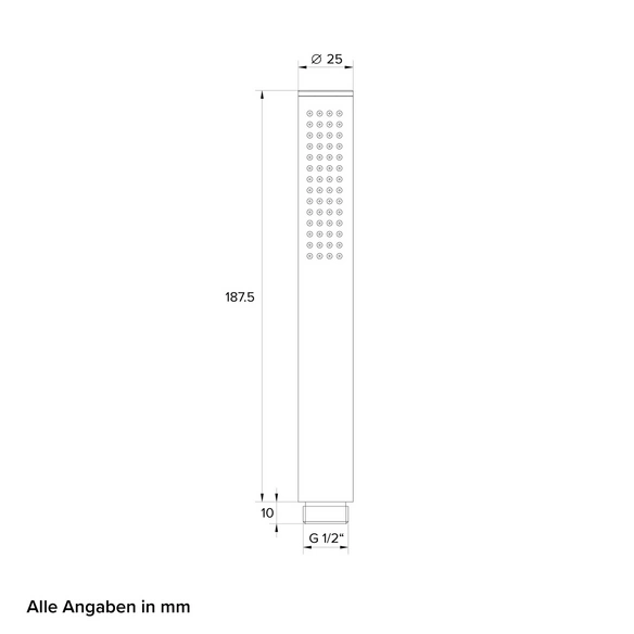 Stabhandbrause, Messing, chrom, mit Antikalk-Noppen