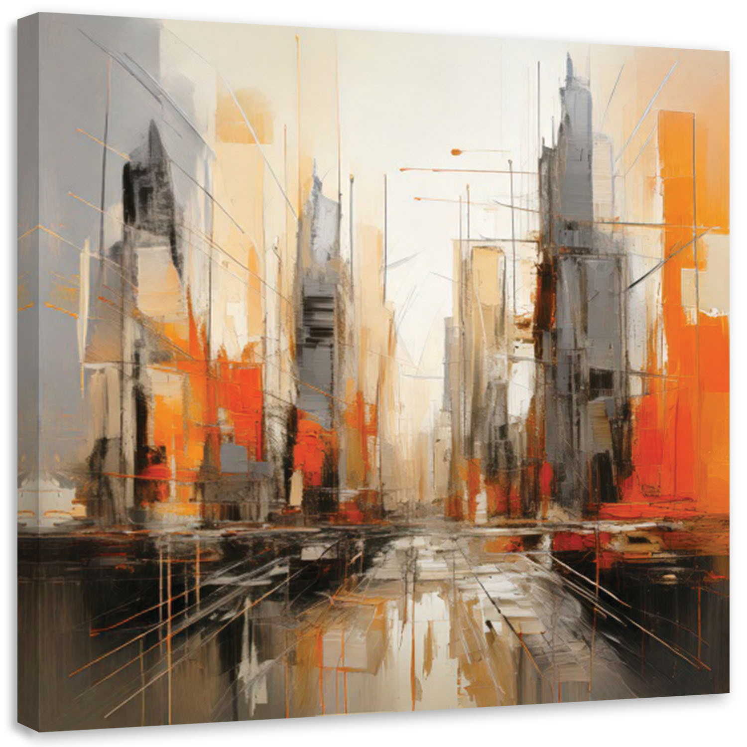 Feeby Obraz, Architektura Miasto Abstrakcja 30x30