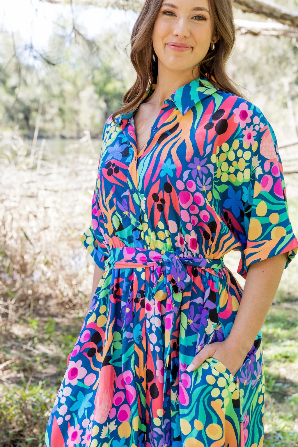 Maddy Dress in Natives by Kasey Rainbow
