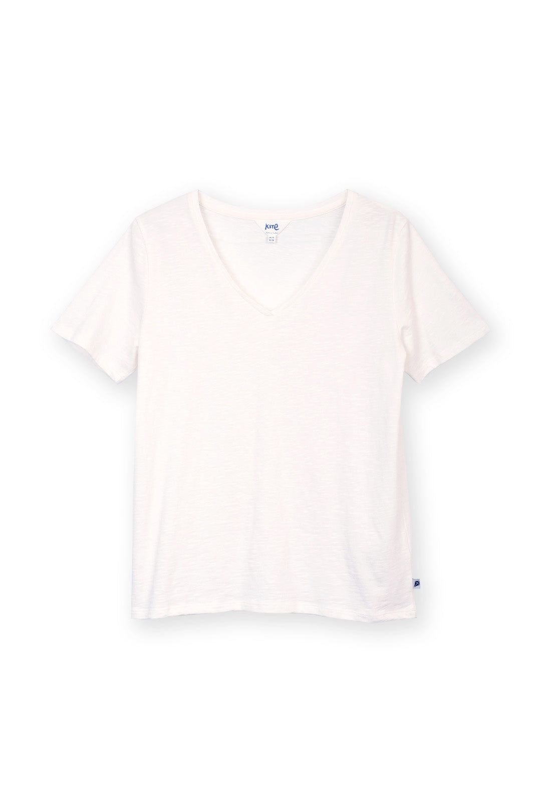 Kite Sandford V-Neck Slub Jersey T-Shirt Off-White