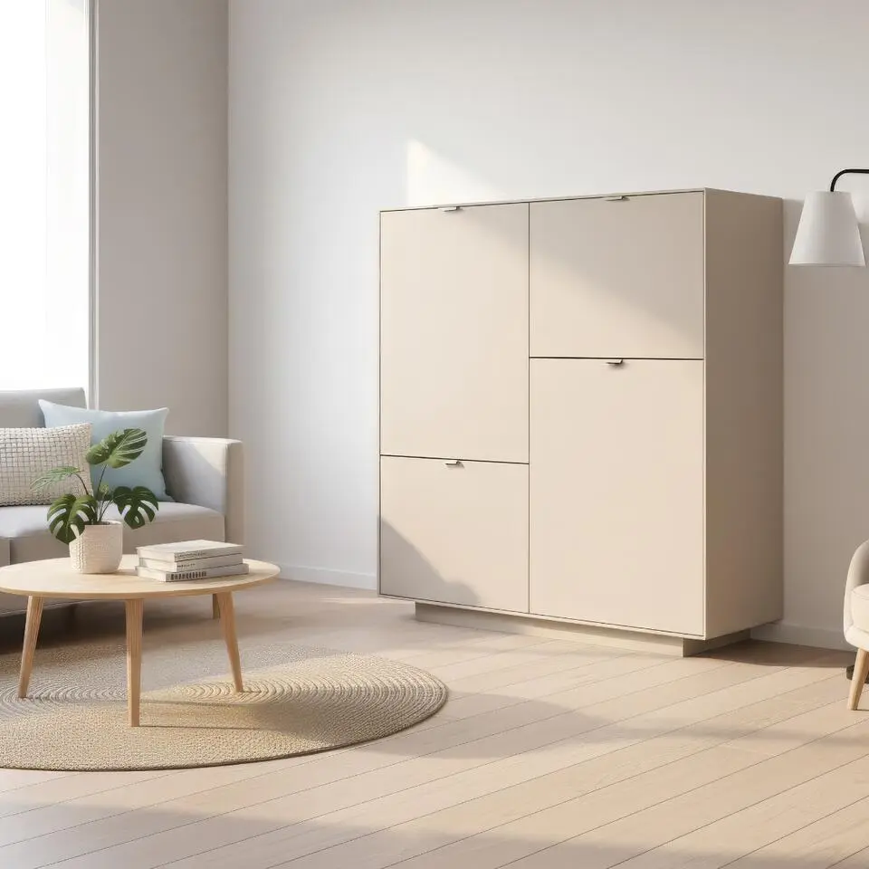 Calicosy - VIKA Dressoir - Beige 107x37,5x115 cm