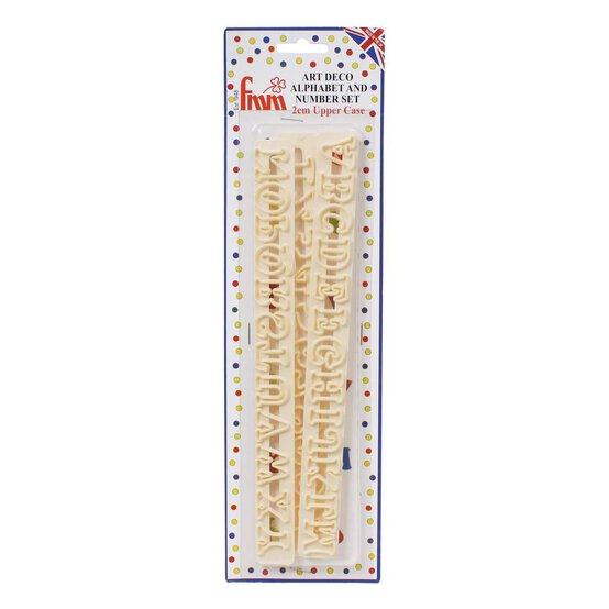 FMM Art Deco Alphabet and Number Cutters 3 Pieces