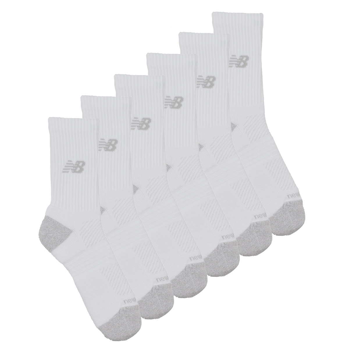 New Balance - ACTIVE CUSHION CREW SOCKS 3 PACKS - White