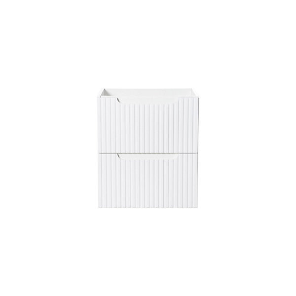 Meuble sous vasque VANO 2 tiroirs Blanc alpin L50 x P39 x H57 cm Meuble suspendu