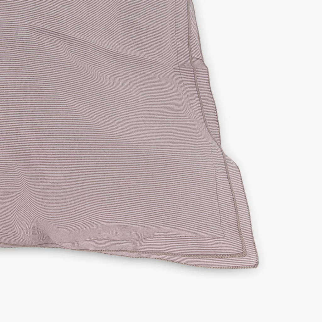 Fronha de algodão riscas bege 45x90cm GRÀCIA