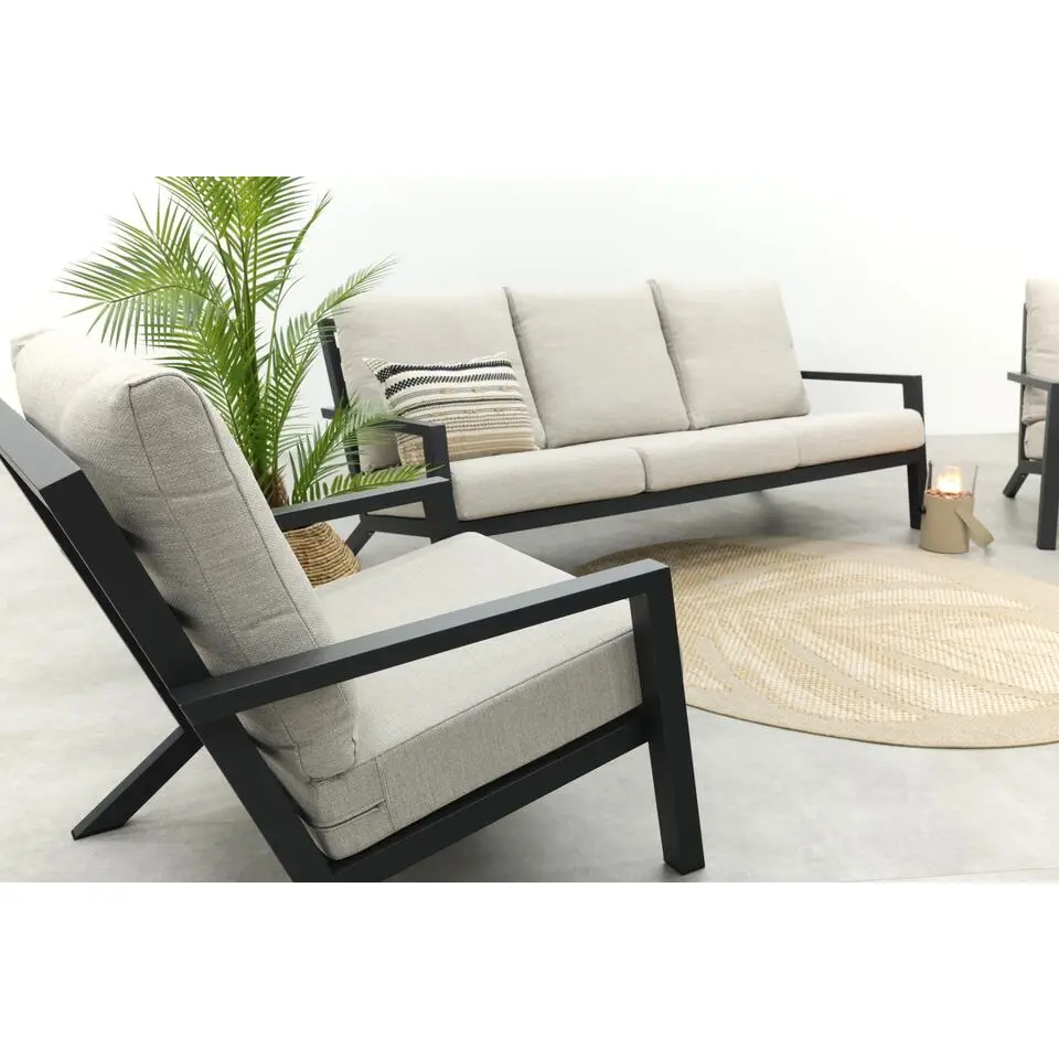 VDG Boston stoel-bank (3-zits) loungeset - 3-delig