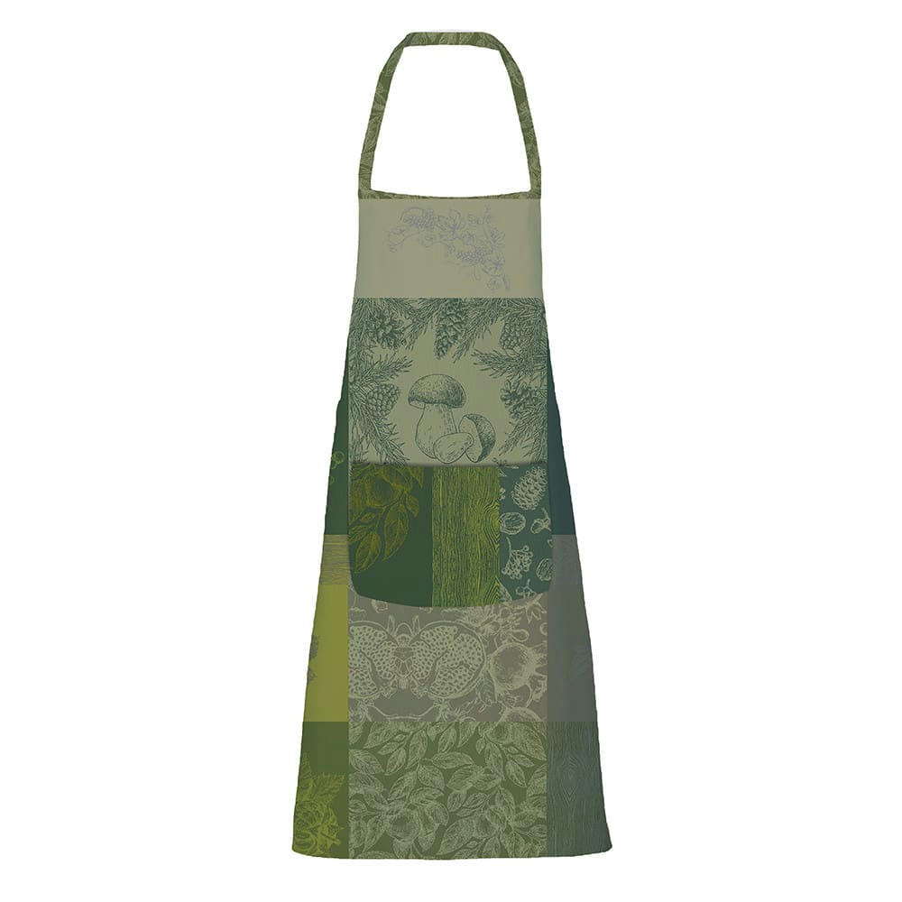 MILLE BOIS D'AUTOMNE MOUSSE - Tablier enduit imperméable pur coton vert 75x85