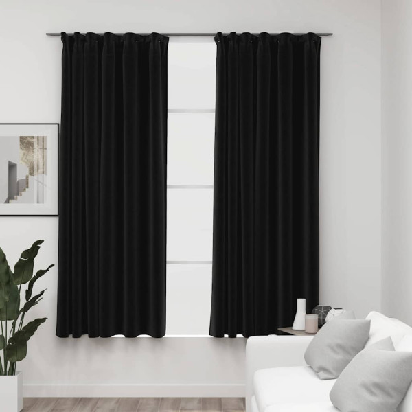 VidaXL Zasłona Antracyt 140 x 175 cm Tkanina