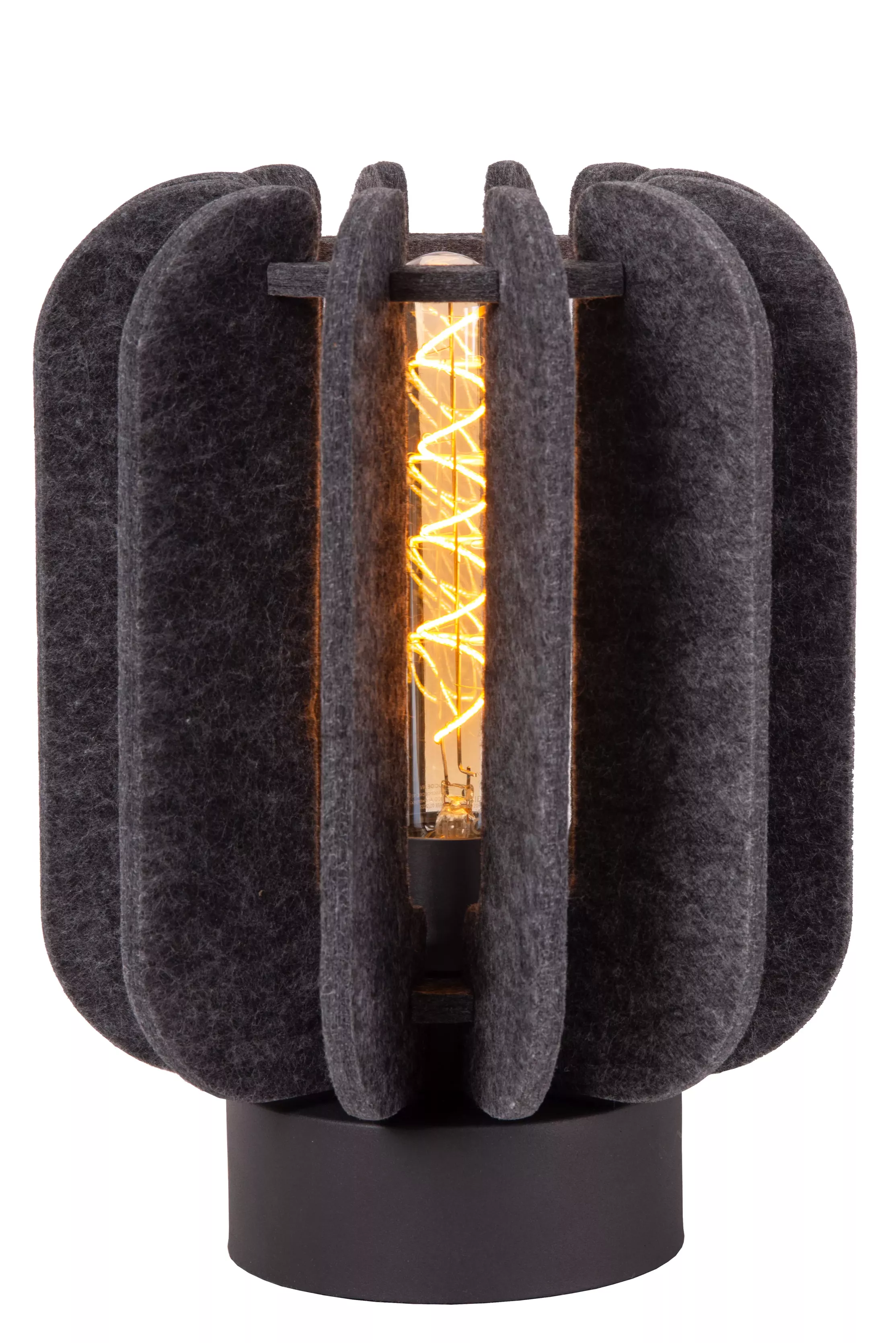 Lampa stołowaszaro-czarna Rafal 1xE27x40W wys:31cm Lucide