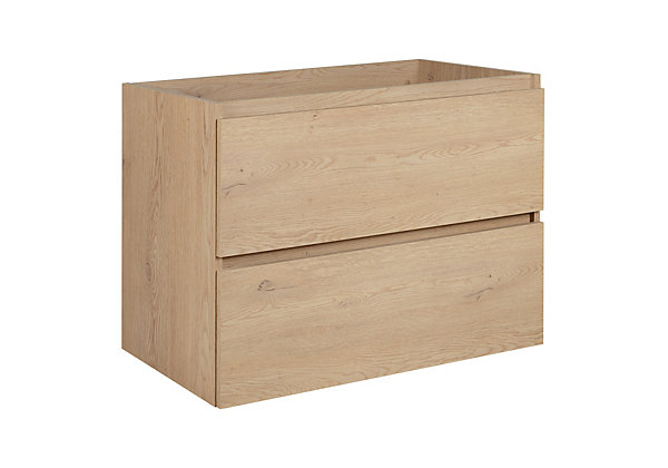 Meuble de salle de bain 80 cm, Couleur : Chêne Clair, 80 x 46 x 60,7 cm, sans plan de travail