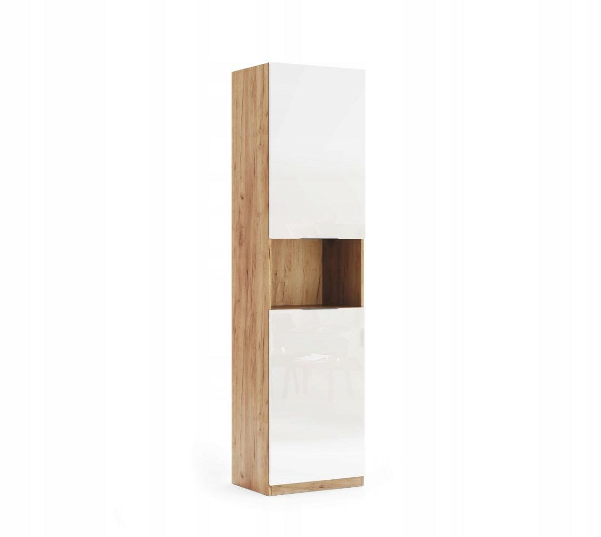 SZAFKA SŁUPEK Tissa dąb craft/biały połysk 55x42x210cm