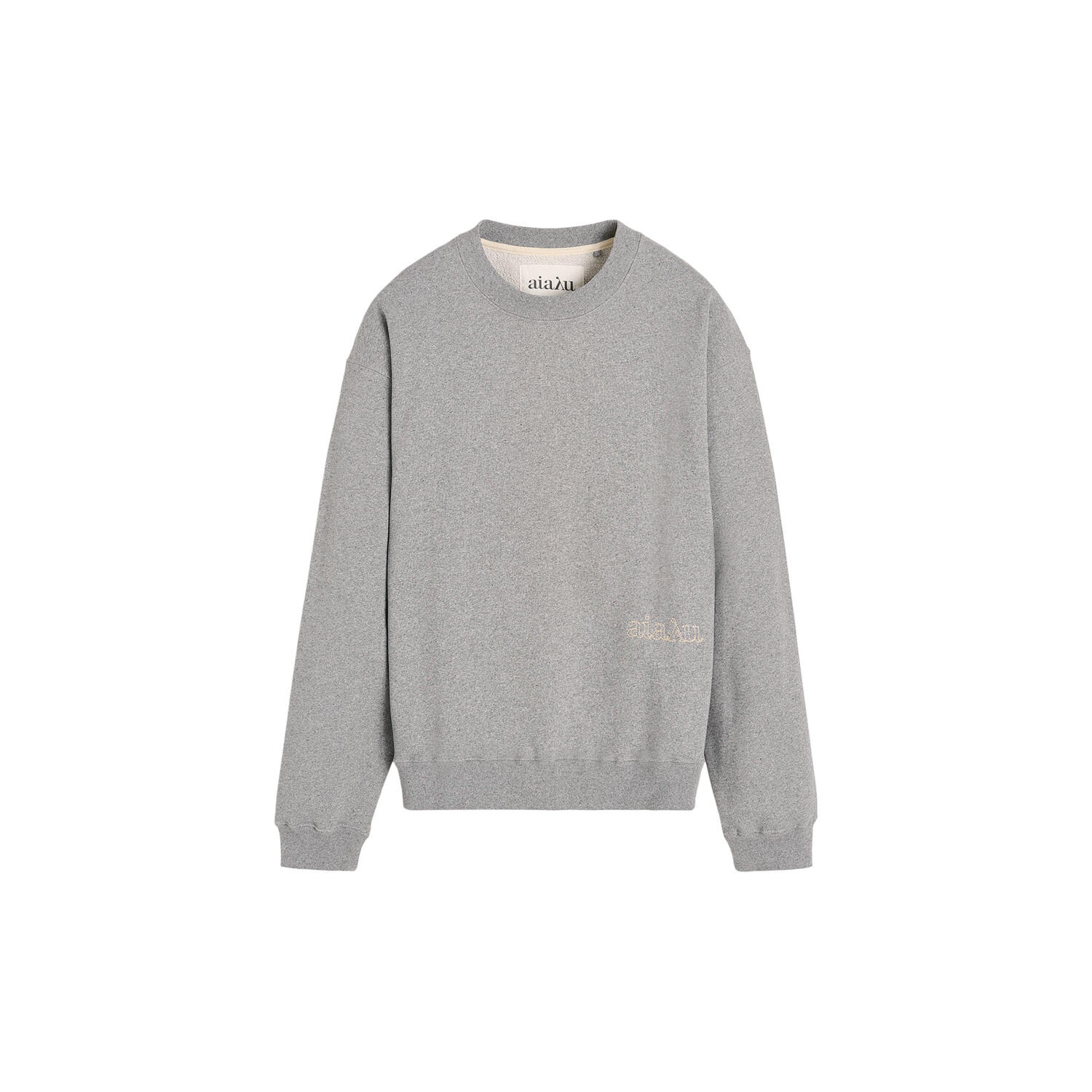 Stitched Circular Sweatshirt, grey melange