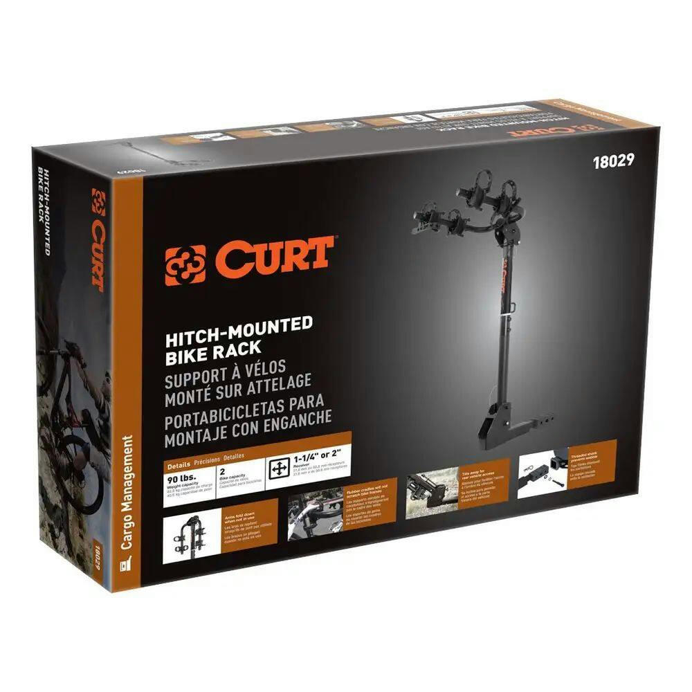 CURT Hitch-Mounted Bike Rack (2-Bike, 1-1/4-in or 2-in Shank)