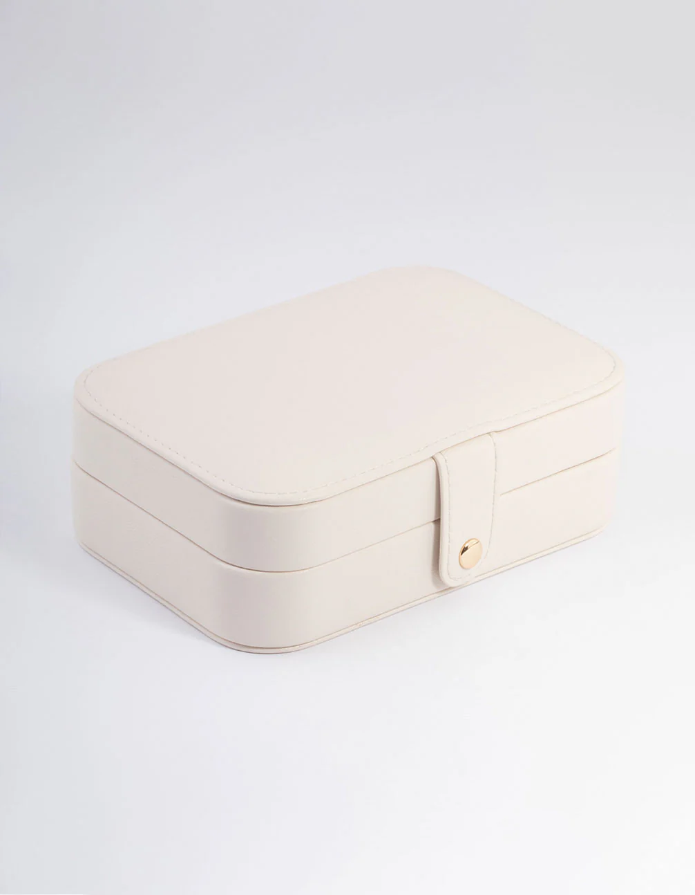 Cream Faux Leather Vanity Jewellery Box