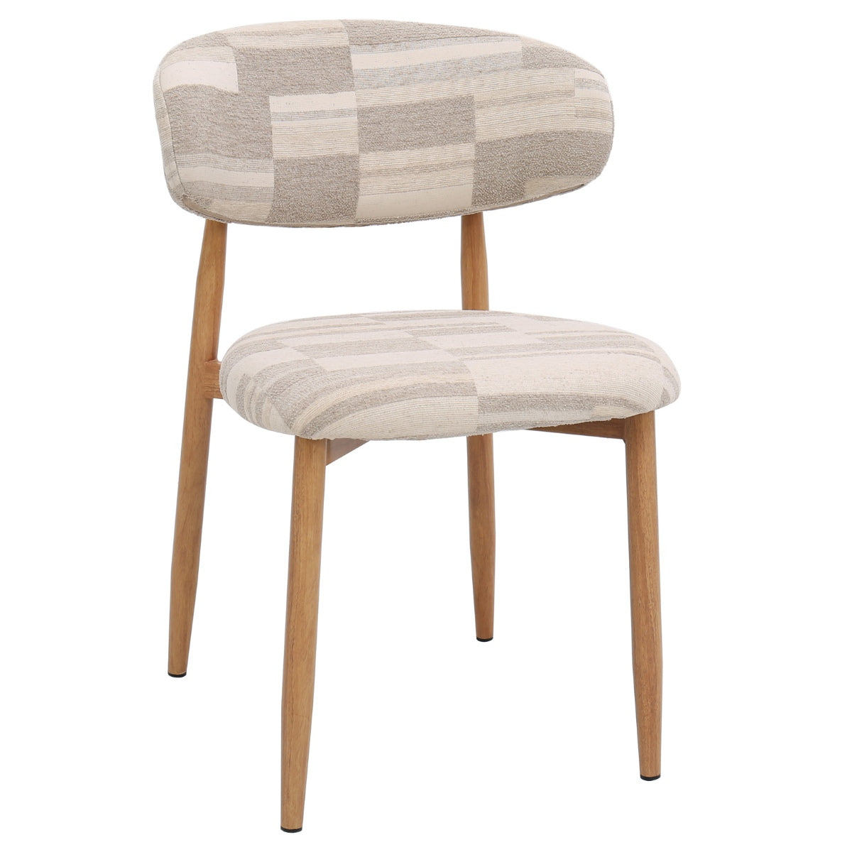 DÉJA Living Eetkamerstoel Skara - Greige/Naturel - Set van 2